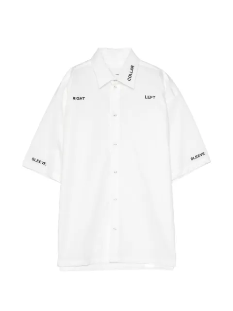 Yoshiokubo embroidered short-sleeve shirt White YKS26201