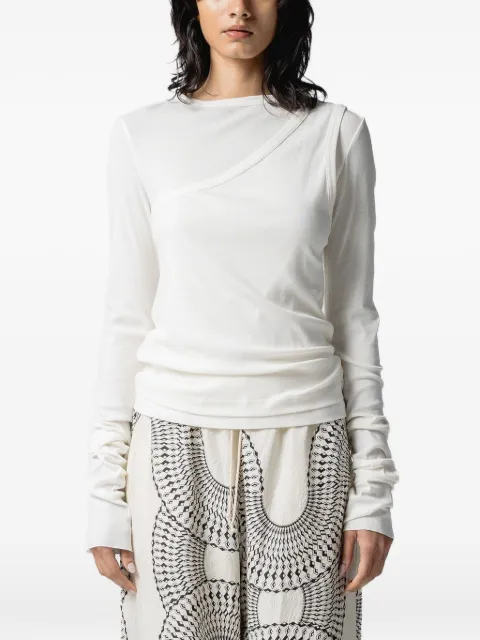 Muller Of Yoshiokubo layered long-sleeve T-shirt White MLS26104B
