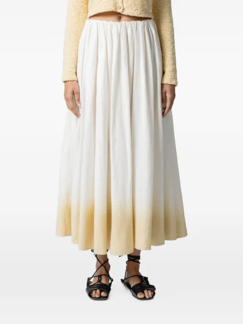 Muller Of Yoshiokubo ombre-effect midi skirt White MLS26405