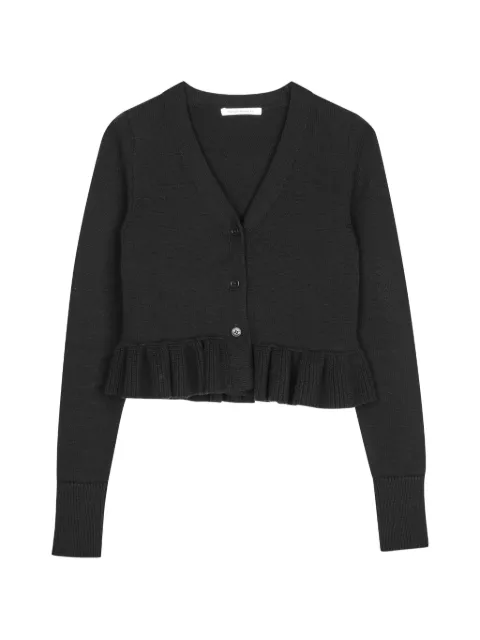 Cecilie Bahnsen Prisca ruffled cardigan Black PRISCACARDIGANCOTTONSILKBLENDBLACK