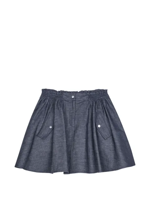 Cecilie Bahnsen Cici elasticated flower skirt Blue CICISKIRTLIGHTDENIMINDIGO