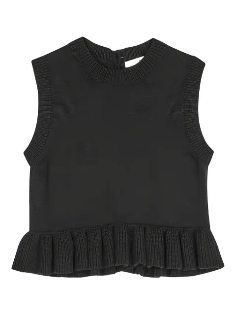Cecilie Bahnsen Billie ruffled top Black BILLIE