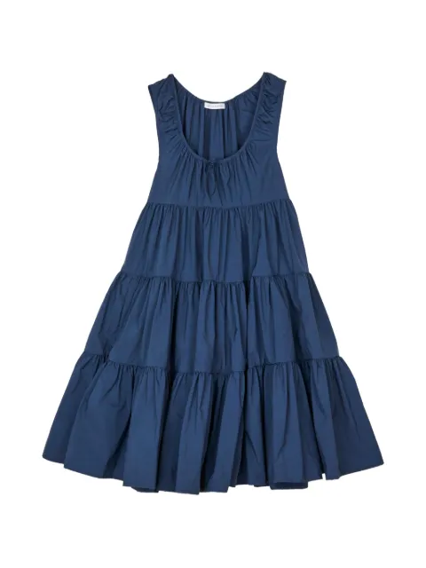 Cecilie Bahnsen crinkled tiered dress Blue DRESSCRINKLEDRIPSTOPNAVY