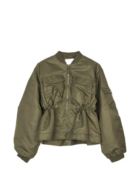 Cecilie Bahnsen Birdie drawstring pocket jacket Green BIRDIEJACKETTECHNICALNYLONOLIVE