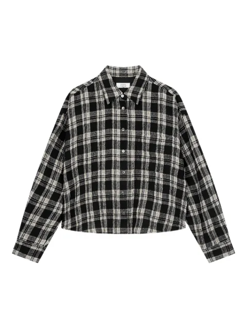 TOMBOY elasticated-hem checkered shirt Black 9105421215