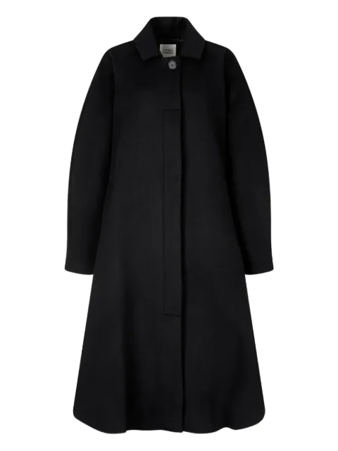 TOMBOY single-breasted flared-hem coat Black 9105411223