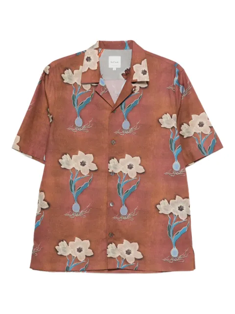 Paul Smith floral-print short-sleeve shirt Brown M1R905UV0298467