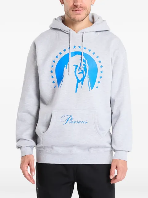 Pleasures graphic critic hoodie Grey P25F066GREY
