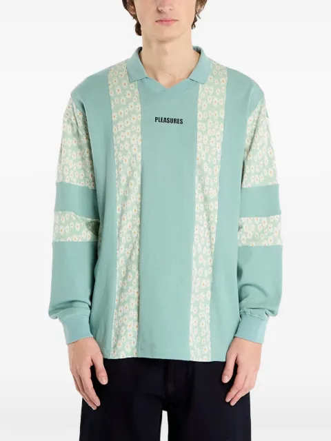 Pleasures floral V-neck sweatshirt Green P25F038MATCHA
