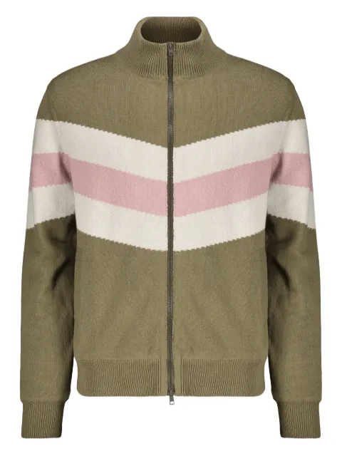 Herno striped high-neck cardigan Green MC00029UR70151