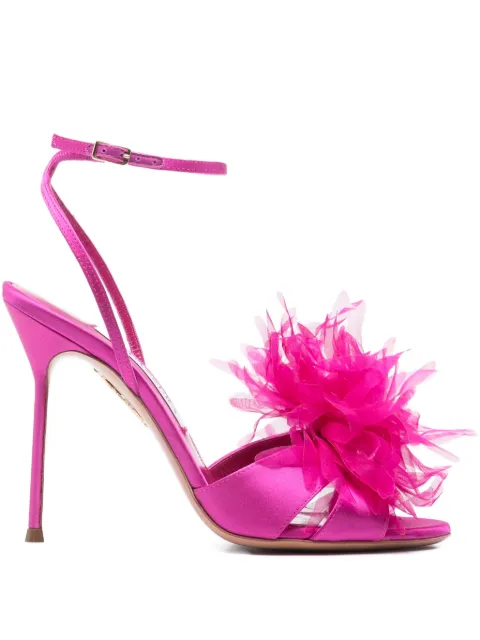 Aquazzura Poème feather-detail sandals Pink PPMHIGS0SAOAZL