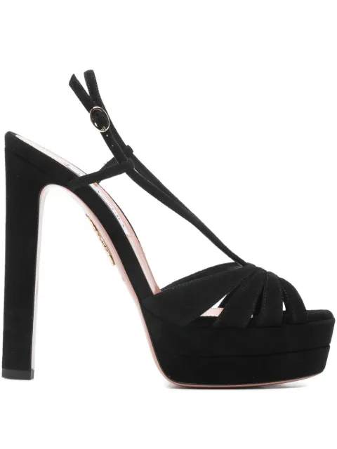 Aquazzura Aimée suede sandals Black AEEHIGB0SUE000