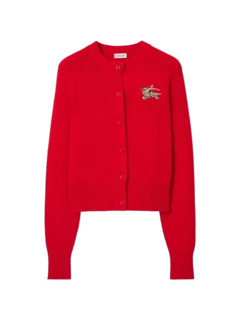Burberry Equestrian Knight-appliqué cardigan Red 8118589