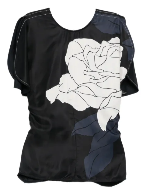 Victoria Beckham floral-print blouse Black 1126WTP006579D