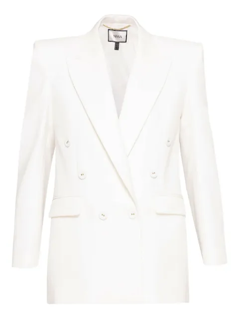 NISSA double-breasted blazer White S16364