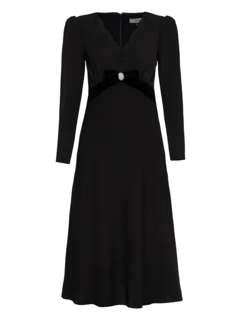 NISSA crystal-detail midi dress Black RC16416BLACK