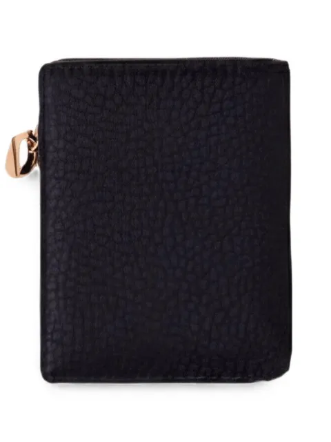 Borbonese logo-plaque pebbled-texture wallet Black 930163I15Y66