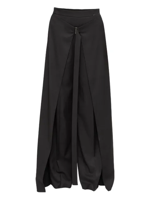 NISSA layered wide-leg trousers Black P16359BLACK