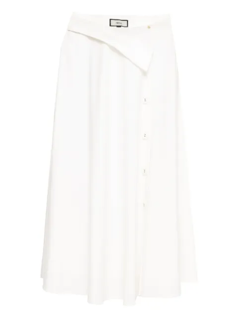 NISSA buttoned asymmetric skirt White F16603WHITE