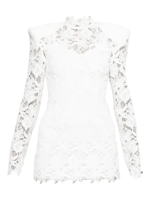 NISSA lace long-sleeve dress White RS16344WHITE