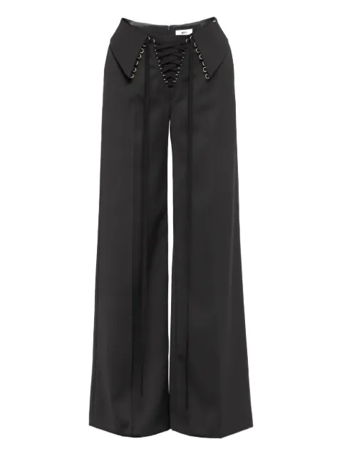 NISSA drawstring-detail pants Black P16339BLACK