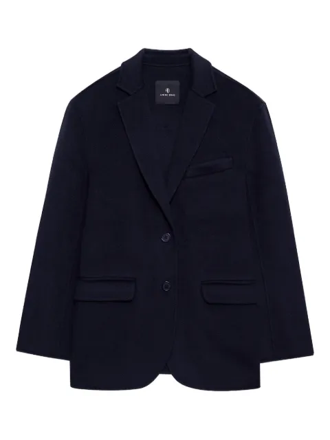 ANINE BING Quinn buttoned blazer Blue A0111293