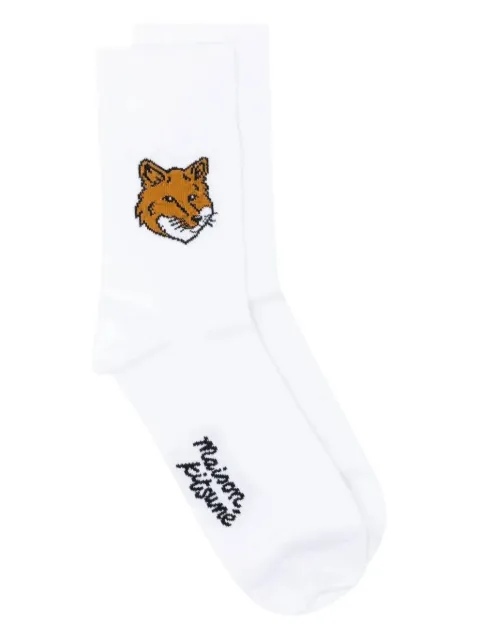 Maison Kitsuné fox-head socks White PM06400KT0010