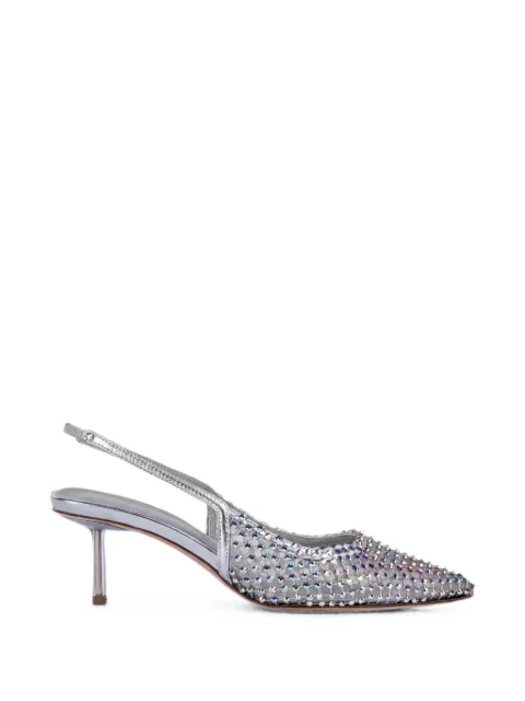 Le Silla crystal-embellished mesh sandals Silver 6107F060BXPPCAZ985