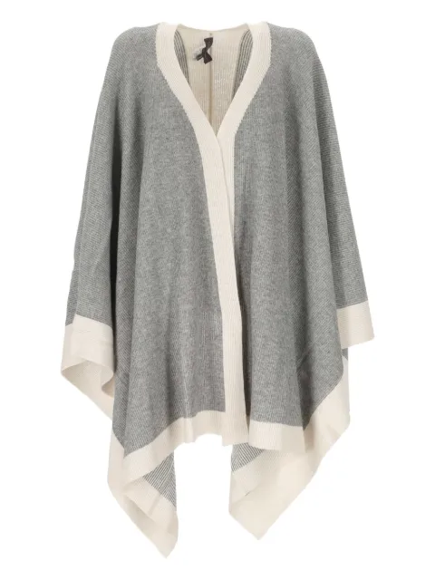 Lorena Antoniazzi V-neck colourblock cape Grey A25114MM01A28342141