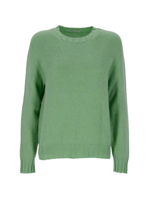 OLIVER LATTUGHI ribbed-trim cashmere sweater Green D223WS