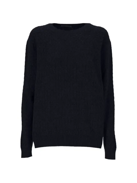 OLIVER LATTUGHI cable-knit sweater Blue U107WSNAVY