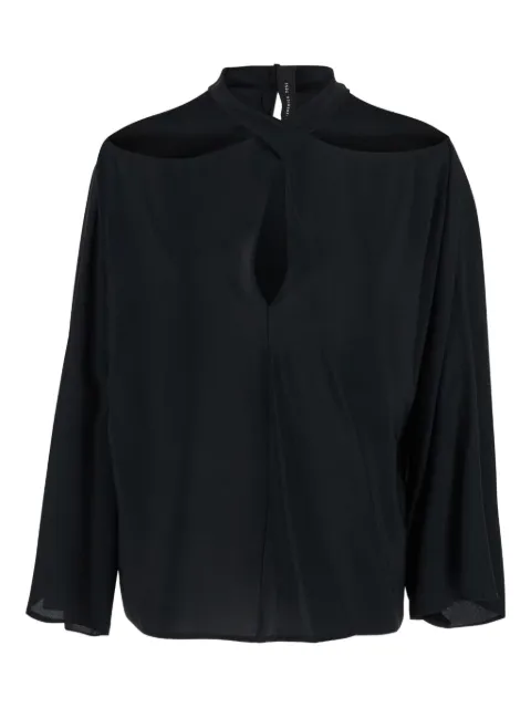 Federica Tosi criss-cross-neck blouse Black 3110330429