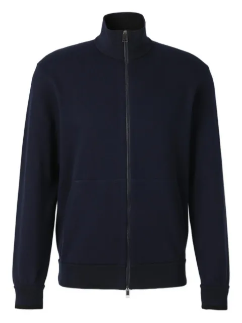 Brioni ribbed round-neck sweater Blue UJNU0LPA611PA611SUSCOTTONSTRETCH