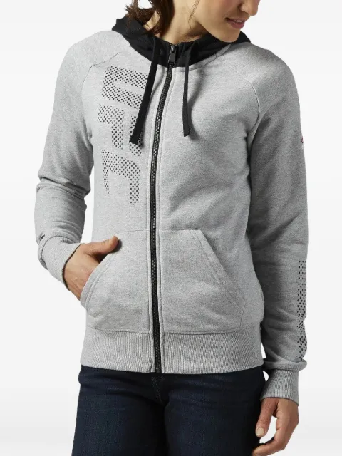 Reebok x UFC full zip hoodie sweatshirt Grey AJ4471