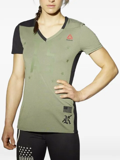Reebok Train Like A Fighter MMA V-neck T-shirt Green AJ4430