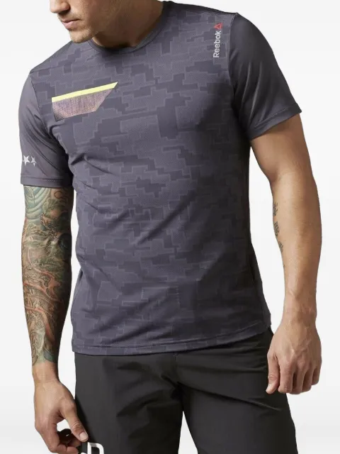 Reebok patterned running T-shirt Grey AJ0455