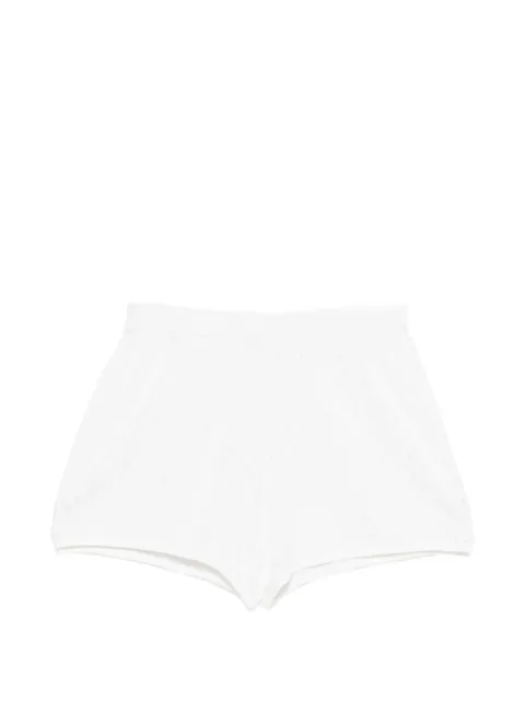 Soft Goat pointelle mini shorts White 24727