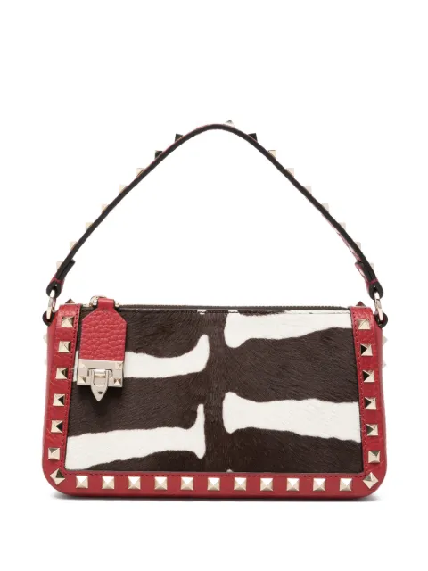 Valentino Garavani Rockstud zebra-print tote bag Red WB0T05AWT