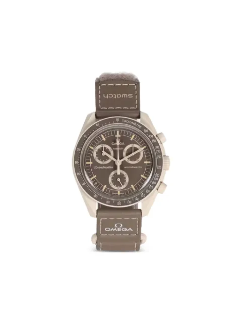 Swatch x Omega Mission On Earth 42mm watch Brown SO33T103