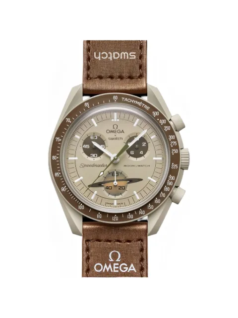 Swatch x Omega Moonswatch Mission to Saturn 42mm watch Grey SO33T100