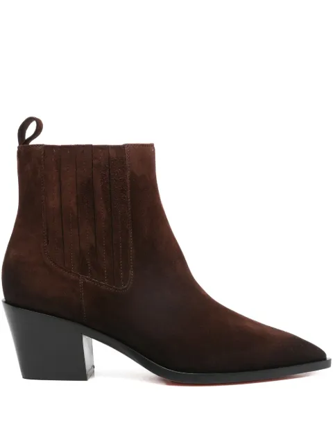 Santoni pointed-toe suede boots Brown WTOU71799BJ2NAEAS26