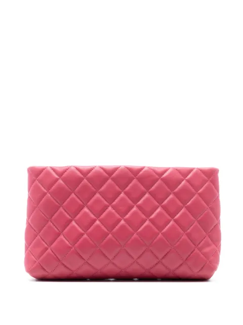 CHANEL Pre-Owned 2012 Quilted Lambskin Kiss Lock clutch bag Pink 8487LZEOKKDZ1OJG