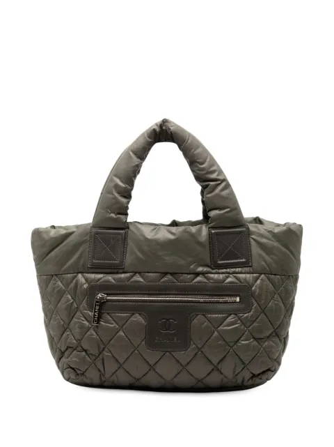 CHANEL Pre-Owned 2010-2011 Small Quilted Nylon Coco Cocoon tote bag Green 0AZVQWWVKRM4ABGK