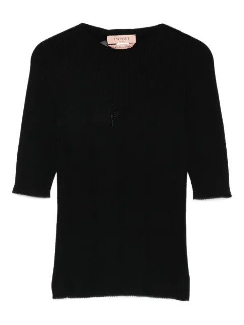 TWINSET ribbed top Black 261TP3402