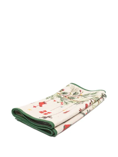 TESSITURA TOSCANA TELERIE Christmas-print floor mat Neutrals NA250058RUDYTIPTAPP