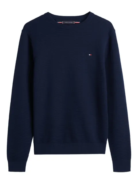 Tommy Hilfiger textured logo sweater Blue MW0MW41643
