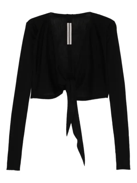Rick Owens tie-fastening cardigan Black RP01F6645M