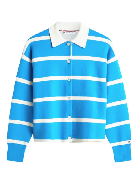 Tommy Hilfiger striped collared cardigan Blue WW0WW476570BB