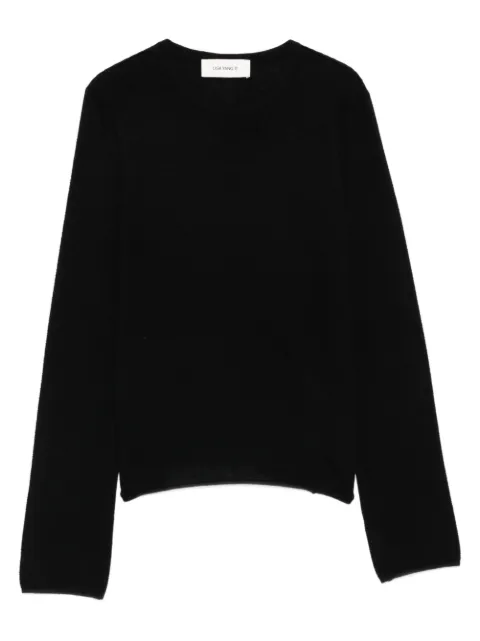 Lisa Yang Georgie long-sleeve crew-neck top Black 2026034