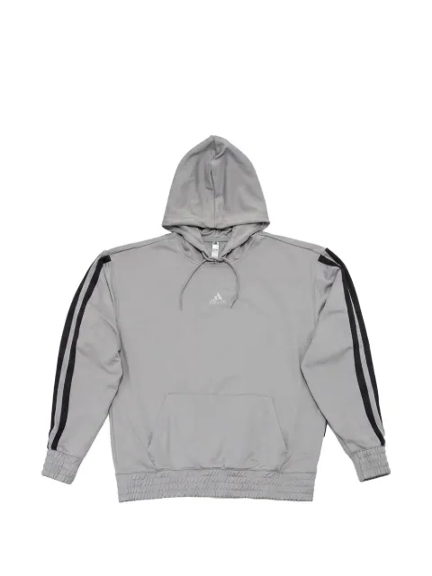 adidas logo-stripes hoodie Grey GD6869